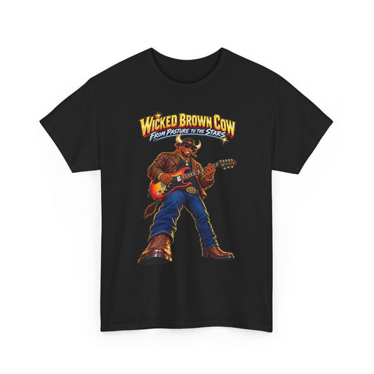 Wicked Brown Cow From Pasture to the Stars Rockstar Tee
