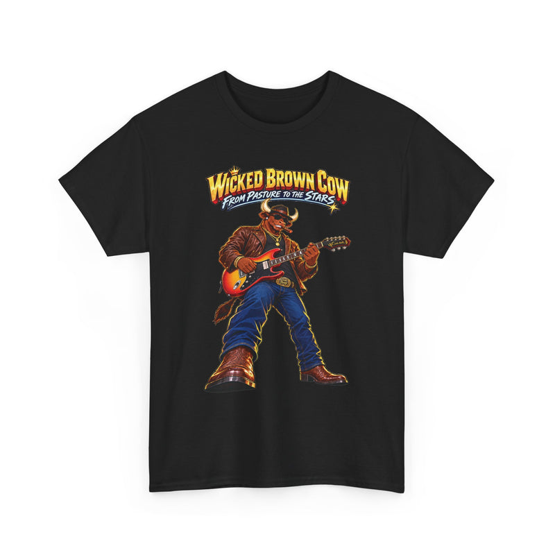 Wicked Brown Cow From Pasture to the Stars Rockstar Tee